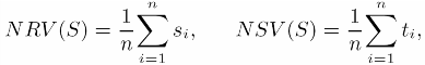 NRV(S) and NSV(S)